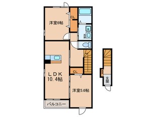 インプレス高杉Ⅱの物件間取画像